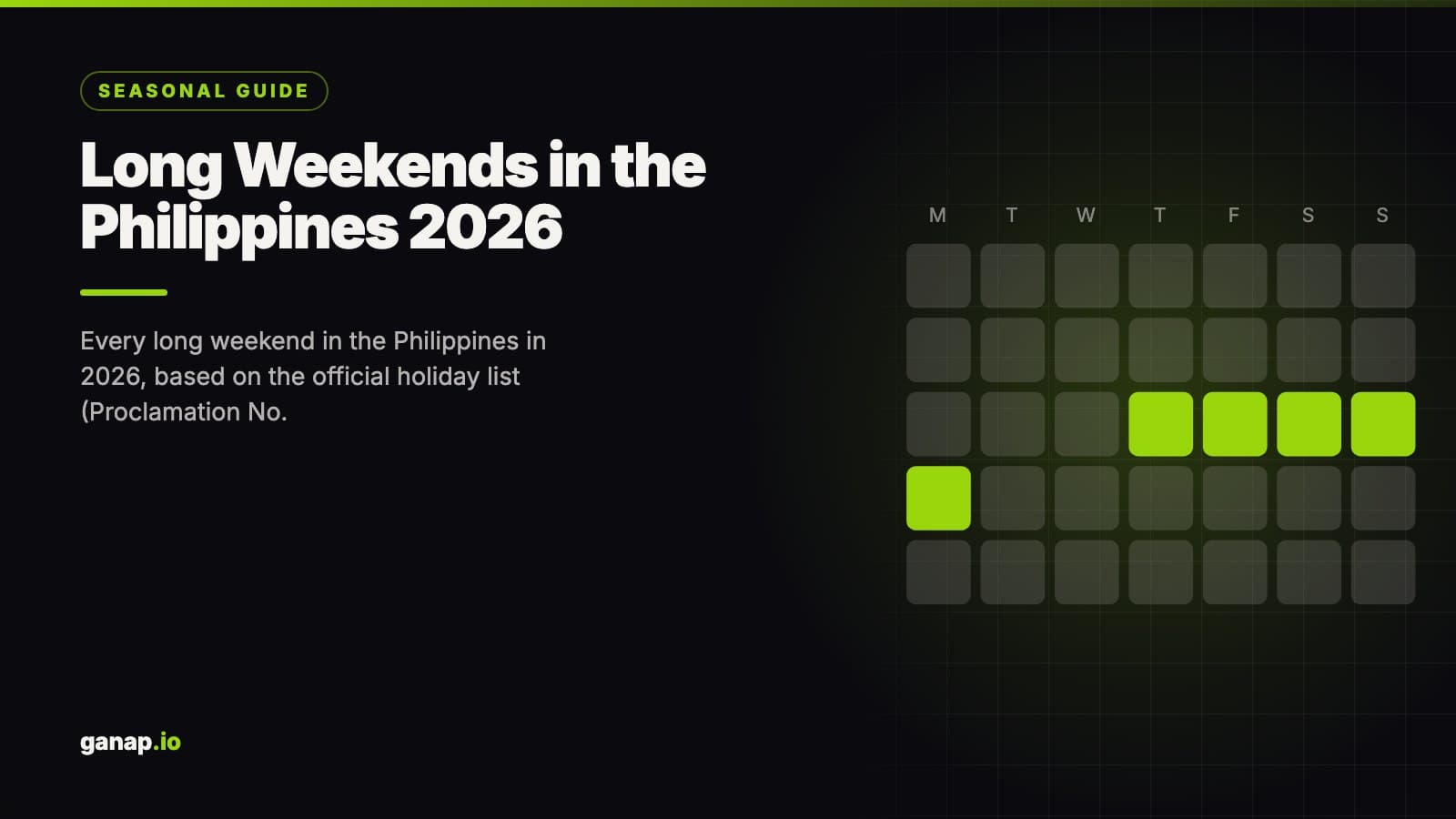 Long Weekends in the Philippines 2026: Complete List of Holiday Getaways
